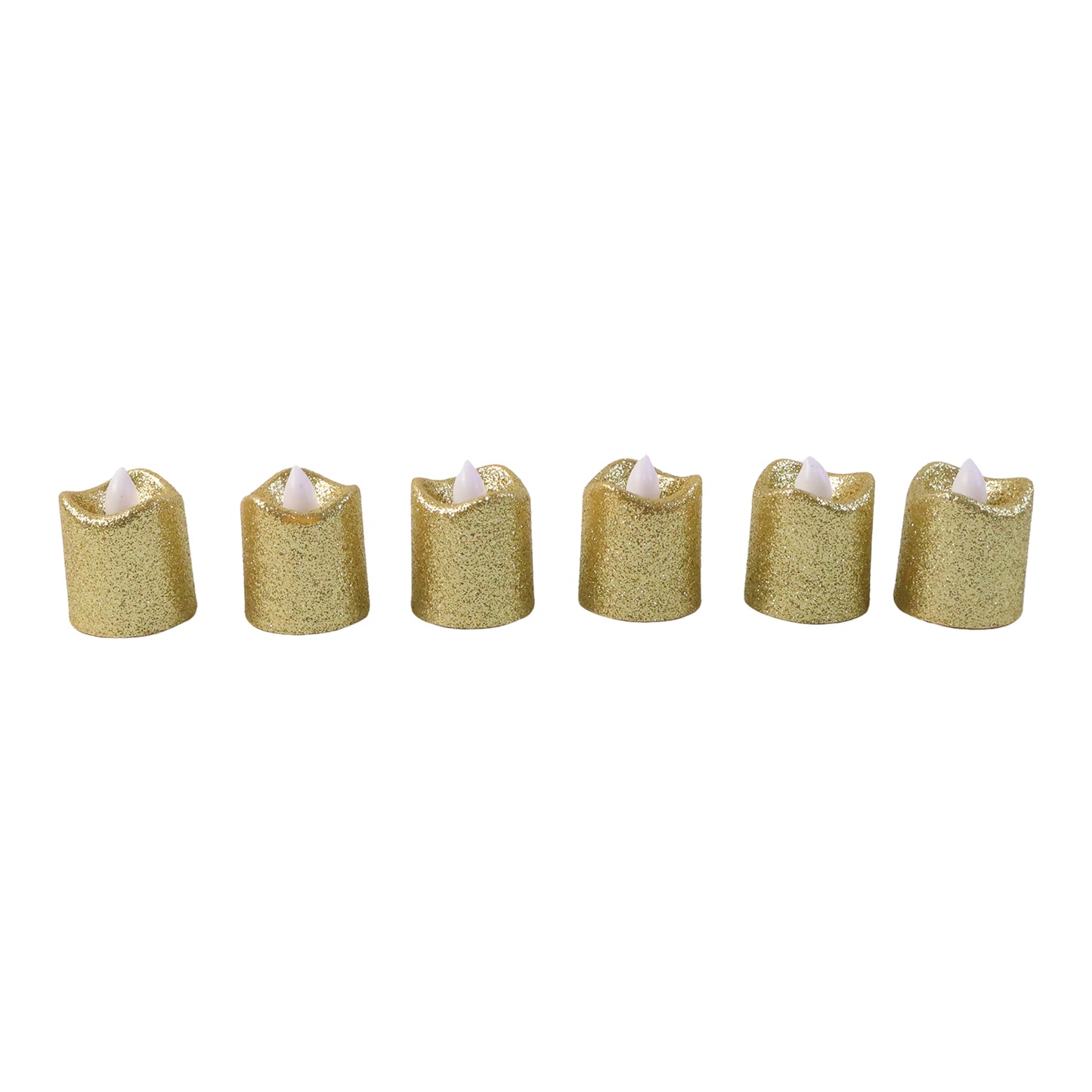 Christmas Premium Glitter Led Tealight Candles Flameless Decorative Lights (24 Pc Set)