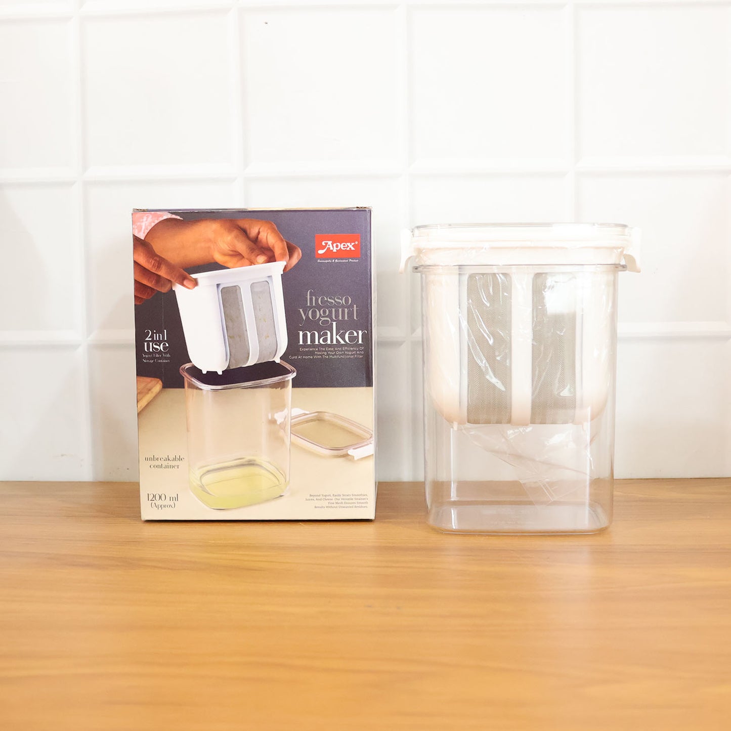 Wukusy 2-in-1 yogurt and Greek yogurt maker with digital controls and sleek design for home yogurt production
