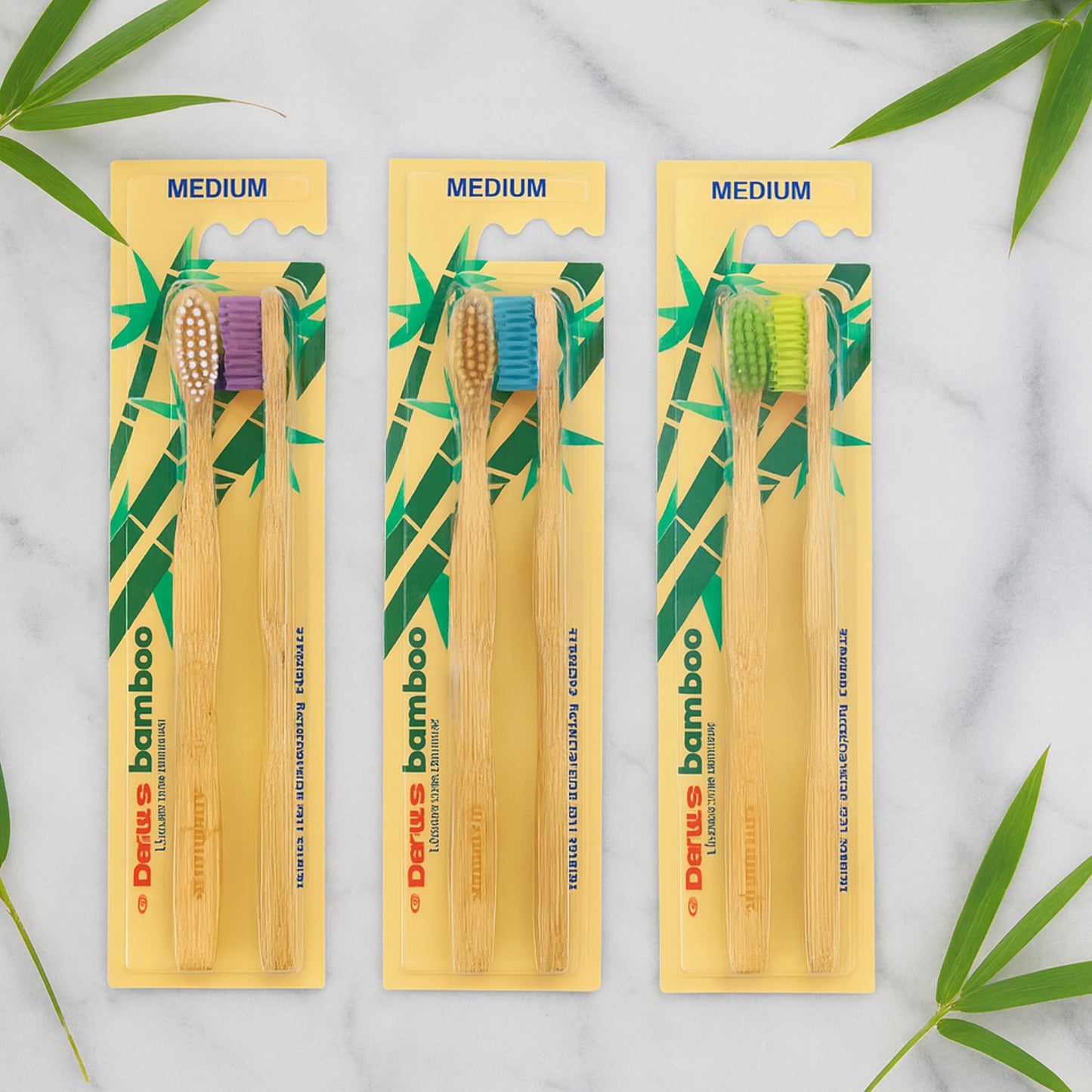 Eco-friendly Bamboo Toothbrush Twin Pack (12 Packets 24 Pieces)