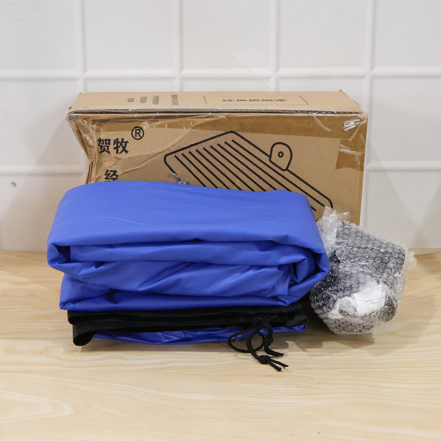 Portable Car Air Mattress Bed Set With Pump Pillows Inflatable (Dark Blue)