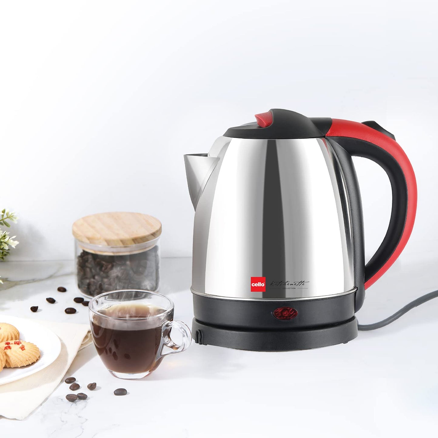 Cello Quick Boil Primo 1.5 Litre Electric Kettle Beverage Maker (1.5 L, Silver)