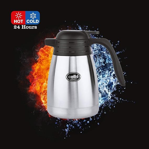 Cello Legacy Vacusteel Flask 1500 ml Flask (Pack of 1, Silver, Steel)