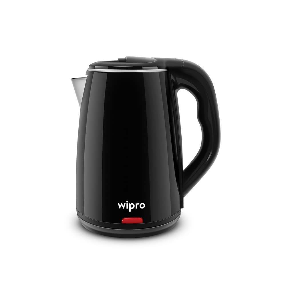 Wipro Vesta Cool touch electric Kettle with Auto cut off | Double Layer outer body Beverage Maker (1.8 L, Black)
