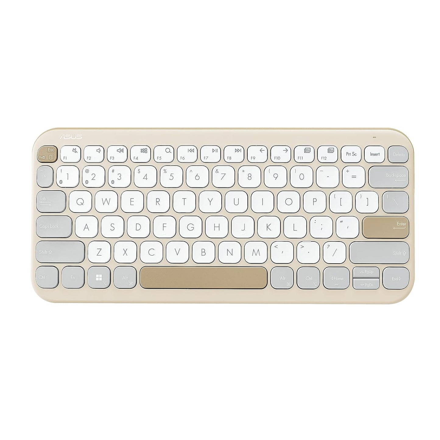 Asus Marshmallow KW100 Bluetooth Multi-device Keyboard (Oat Milk)