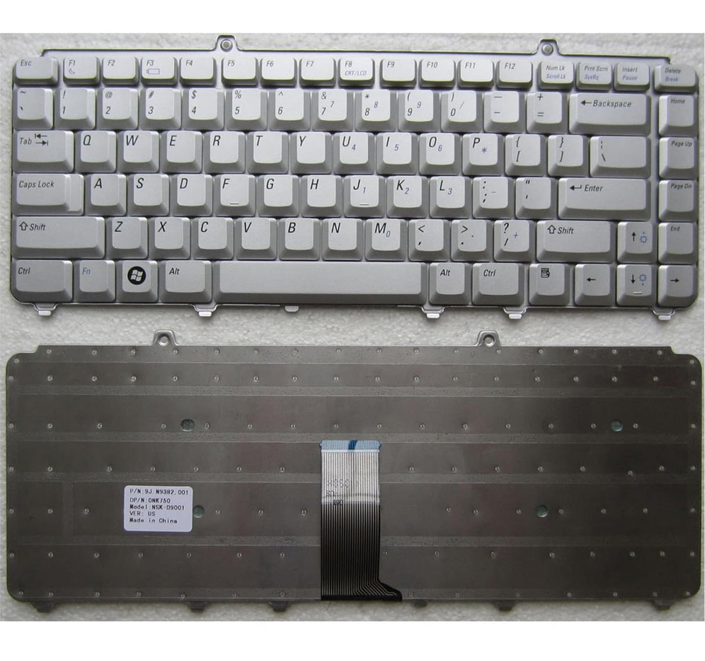 Dell XPS M1330 Laptop Keyboard Internal Laptop Keyboard (Silver)