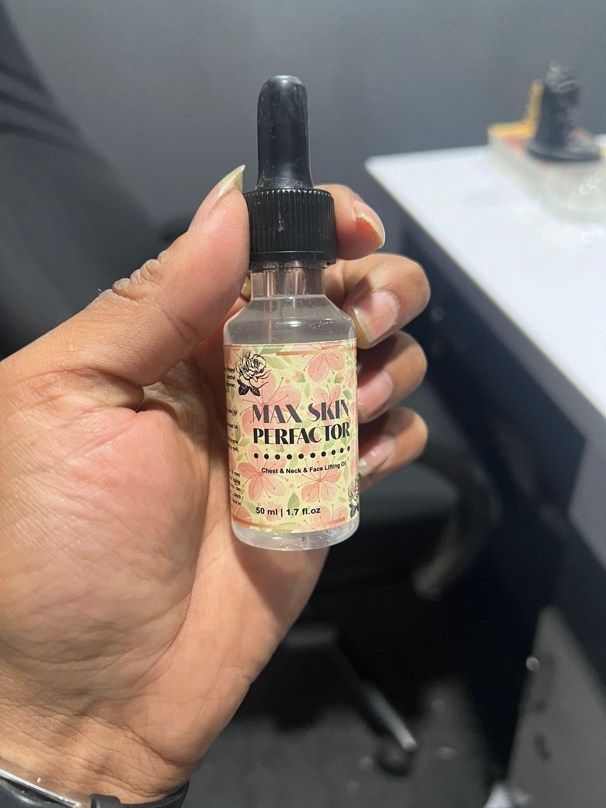 Two bottles of Drpshippr Max Skin Perfector Express Rejuvenation Serum in 50ml packaging for beauty and skincare.