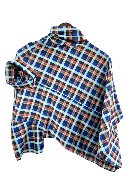 Men's casual checked shirt from Drpshippr with a regular fit, featuring a stylish pattern and classic collar design.