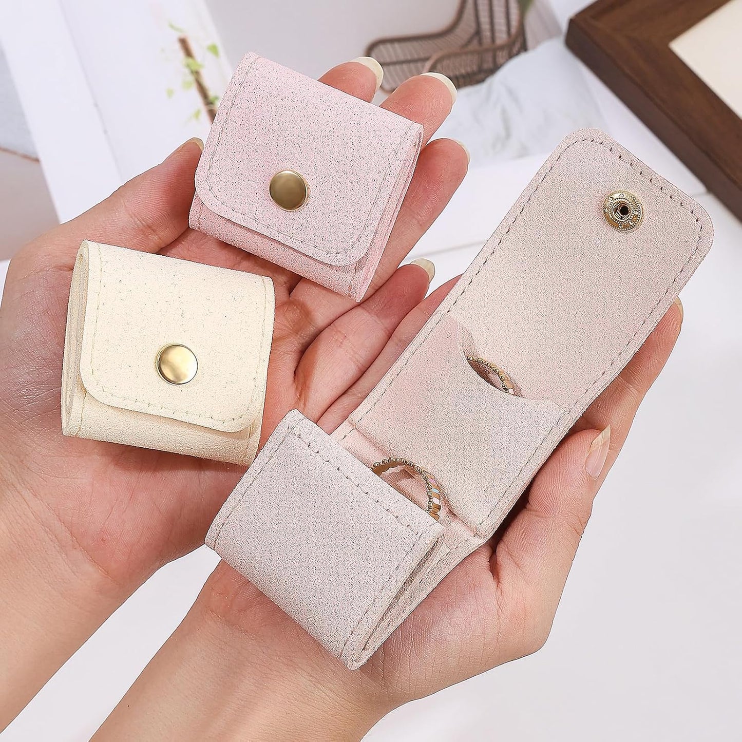 Compact Foldable Jewelry Storage Pouch Wallet (1 Pc)