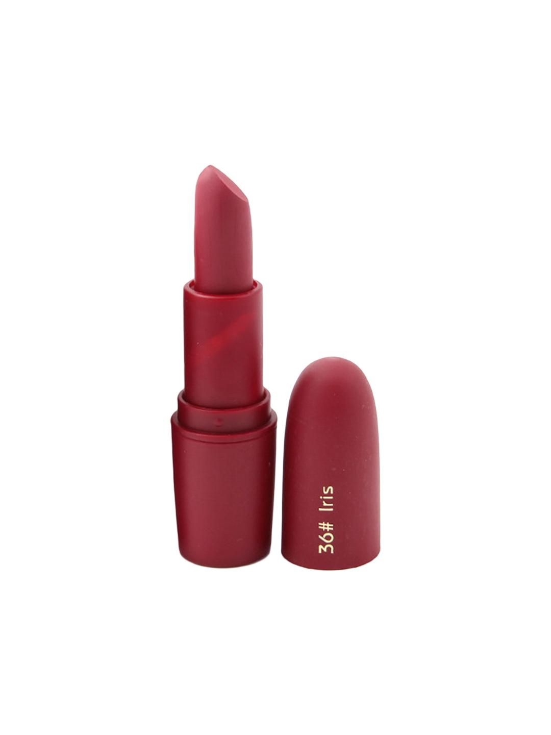 Drpshippr Miss Rose matte finish bullet lipstick in shade LRIS 7301-026B 36, showing smooth, rich lipstick bullet with a matte texture.