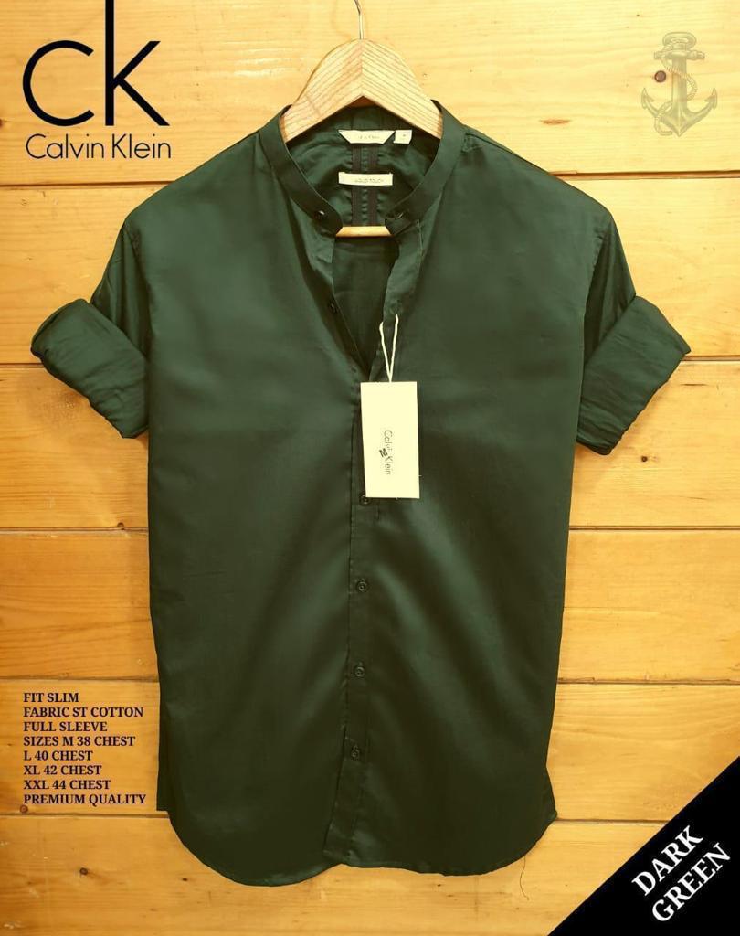Seasons Dark Green Men Ben Collar Shirt