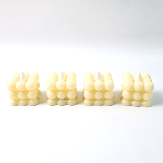 Decorative Led Bubble Candles (4 Pc Set)