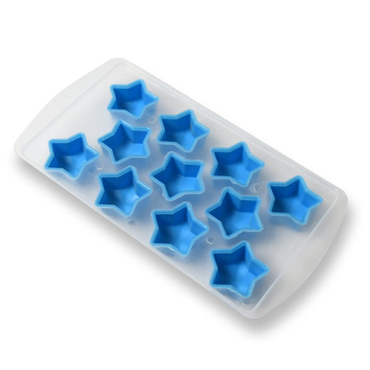 Wukusy silicone ice cube tray with multi fruit-shaped molds for creative, fun ice cubes in a home and kitchen setting.