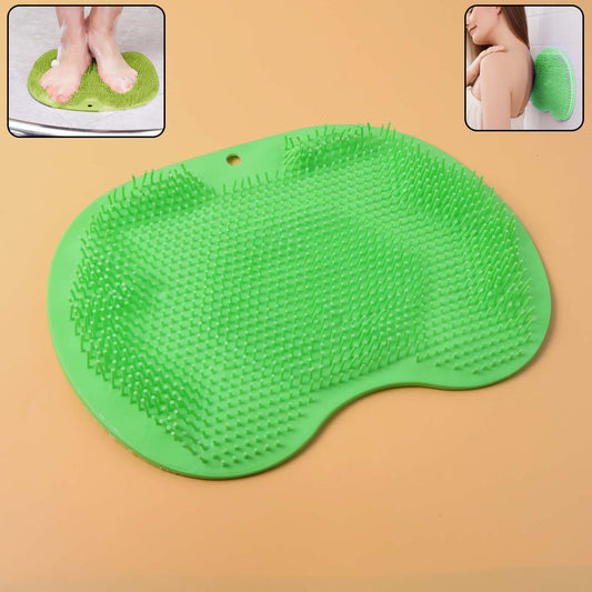 Purple Silicone Bath Massage Cushion Suction Cup Exfoliating Foot Scrubber Mat