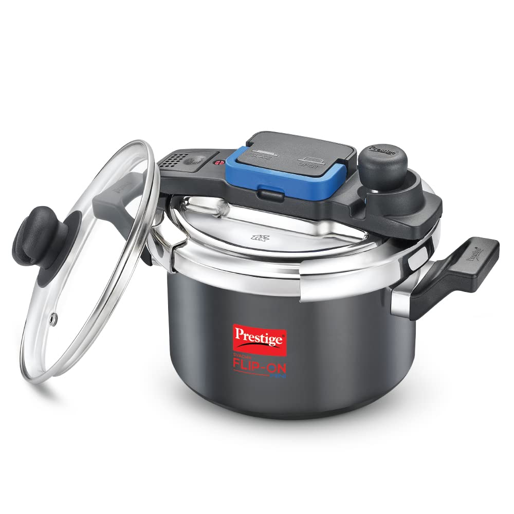 Prestige Svachh Flip-on Mini 3 L Induction Bottom Pressure Cooker (Hard Anodized)