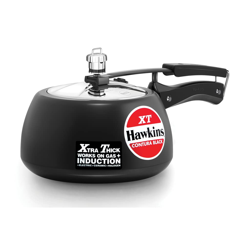 Hawkins Contura Black XT (CXT30) 3 L Induction Bottom Pressure Cooker (Hard Anodized)