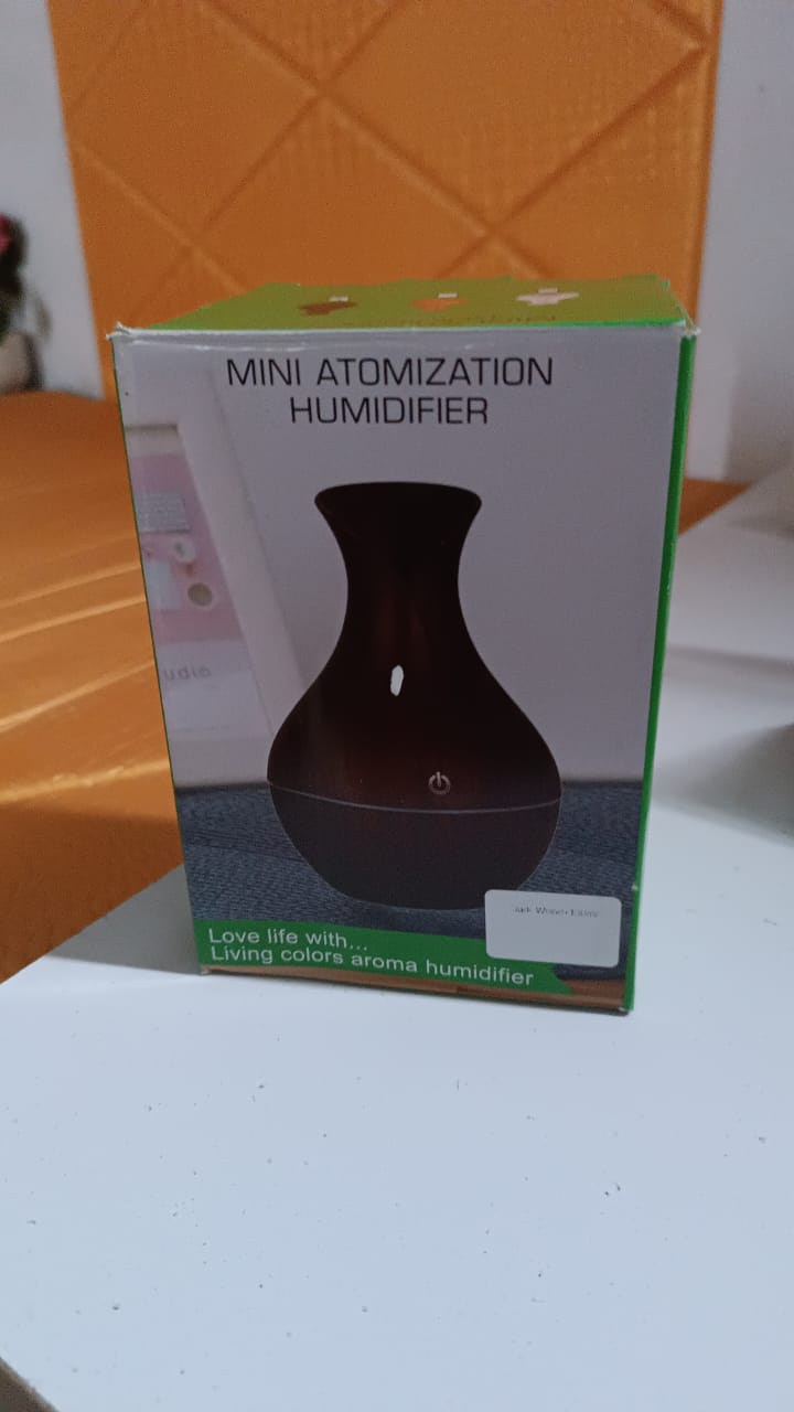 Mini Wooden Vase Pot Diffuser Cool Mist Atomization Humidifier (1 Pc 130 Ml)