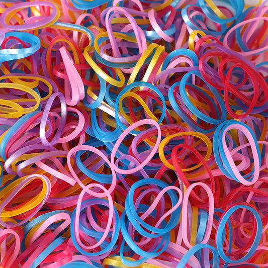 4356 Rubber Band For Officehome And Kitchen Accessories Item Products Elastic Rubber Bands Flexible Reusable Nylon Elastic Unbreakable For Stationery School Multicolor (0.75 Inch 50 Gm)