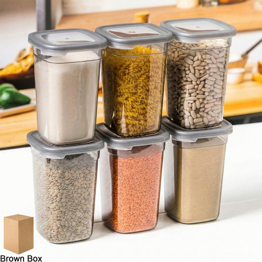 Plastic Multipurpose Kitchen Storage Fridge Container (1200 Ml 6 Pc)