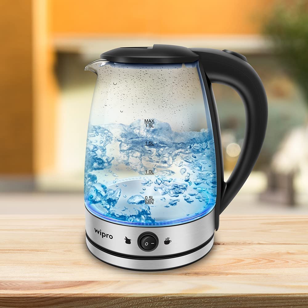 Wipro Vesta Glass LED electric Kettle with Keep warm Function Beverage Maker (1.8 L, Glass)