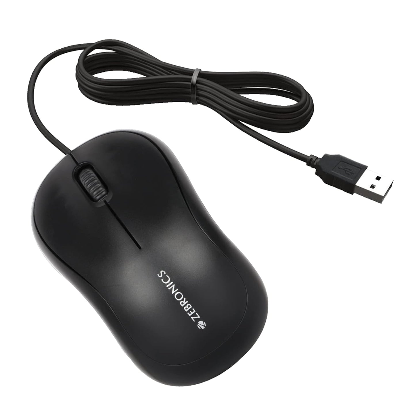 ZEBRONICS Comfort Wired Optical Mouse (USB 2.0, Black)