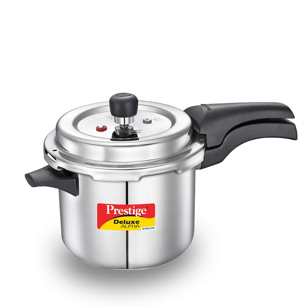 Prestige Deluxe Alpha Svachh 3.5 L Induction Bottom Pressure Cooker (Stainless Steel)