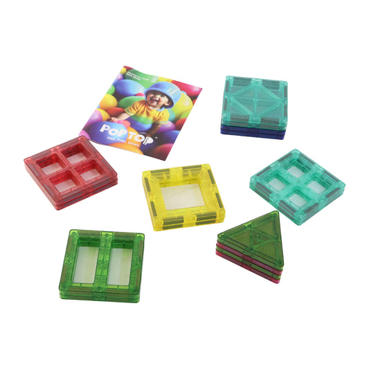Magnetic Building Tiles Construction Toy Set (16 Pc Set)