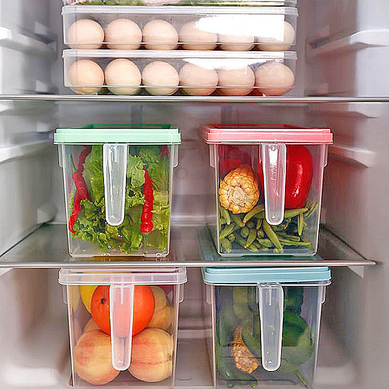 Set of six unbreakable kitchen storage baskets by Drpshippr, durable plastic containers for organizing kitchen essentials.