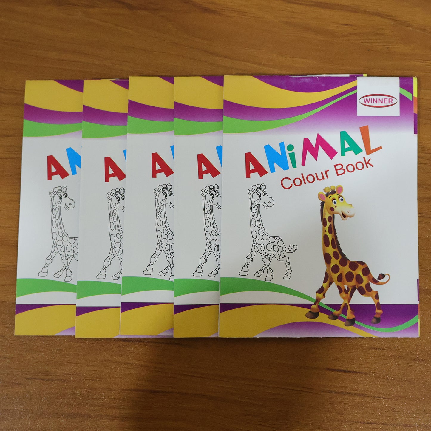Kids Animal Theme Colouring Book Set ( 5 Pc Mix Color Books)