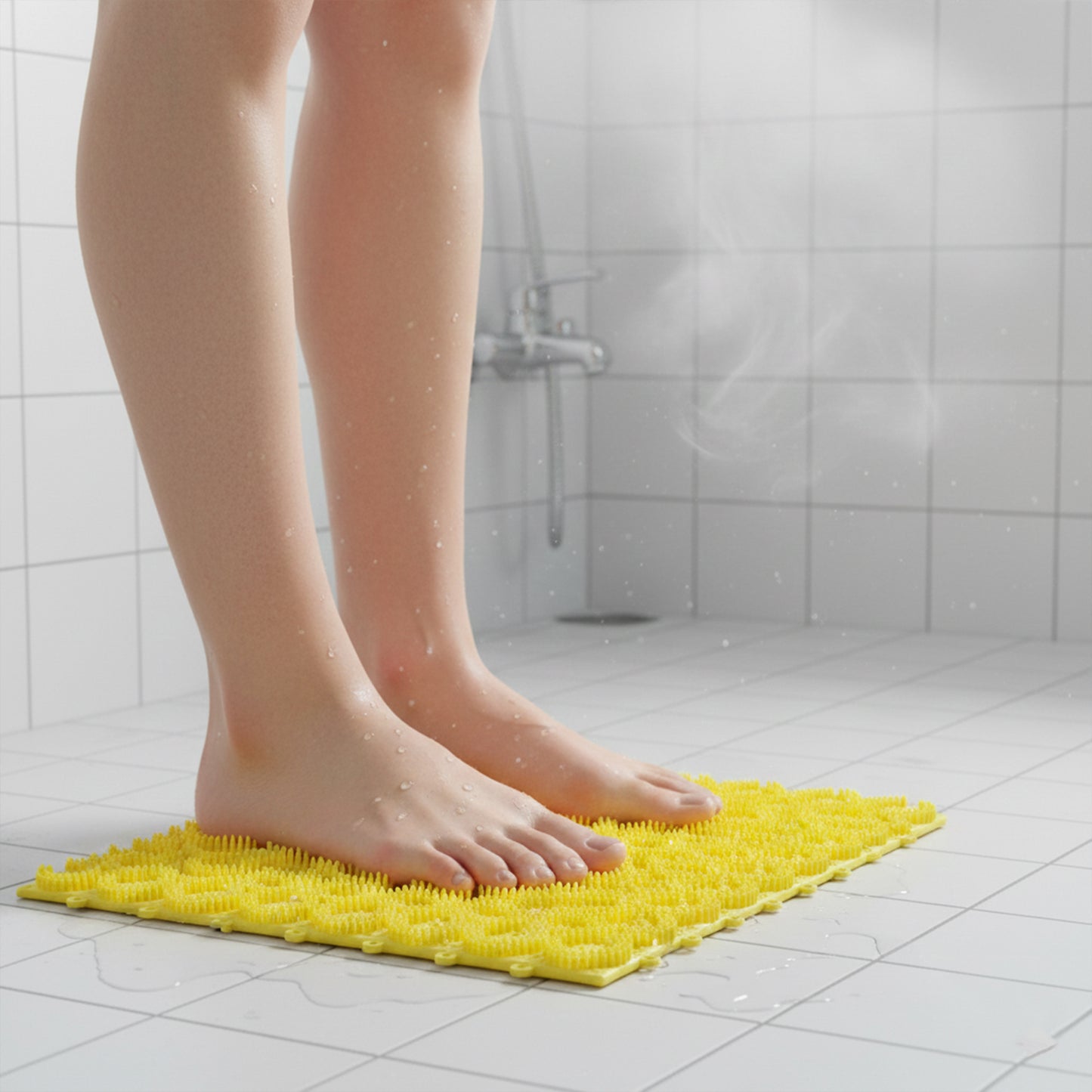 Multipurpose Anti-slip Bathroom Massage Mat With Suction Cups (33 21 Cm)