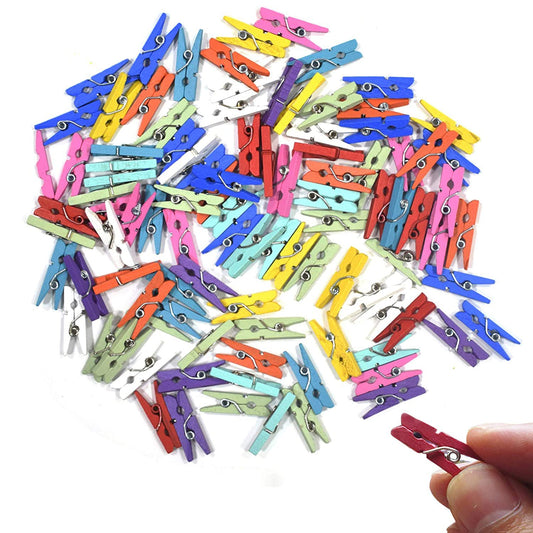 1345 Multipurpose Wooden Clips Cloth Pegs (Small 50 Pcs)