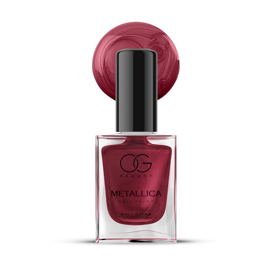 Og Beauty Premium Scarlet Red Metallica Nail Polish (1 Pc 10 Ml)