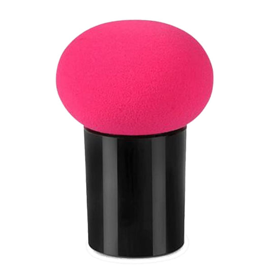 Wukusy professional makeup sponge puff with handle, versatile beauty tool for smooth foundation application, single piece.