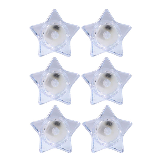 Flameless Star-shaped Led Candles (6 Pc Set)