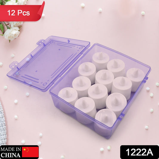 1222a Festival Decorative - Led Tealight Candles Battery Operated Candle Ideal For Party Wedding Birthday Gifts (12pc)(White)