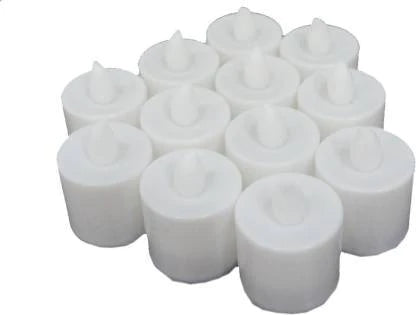 1222a Festival Decorative - Led Tealight Candles Battery Operated Candle Ideal For Party Wedding Birthday Gifts (12pc)(White)