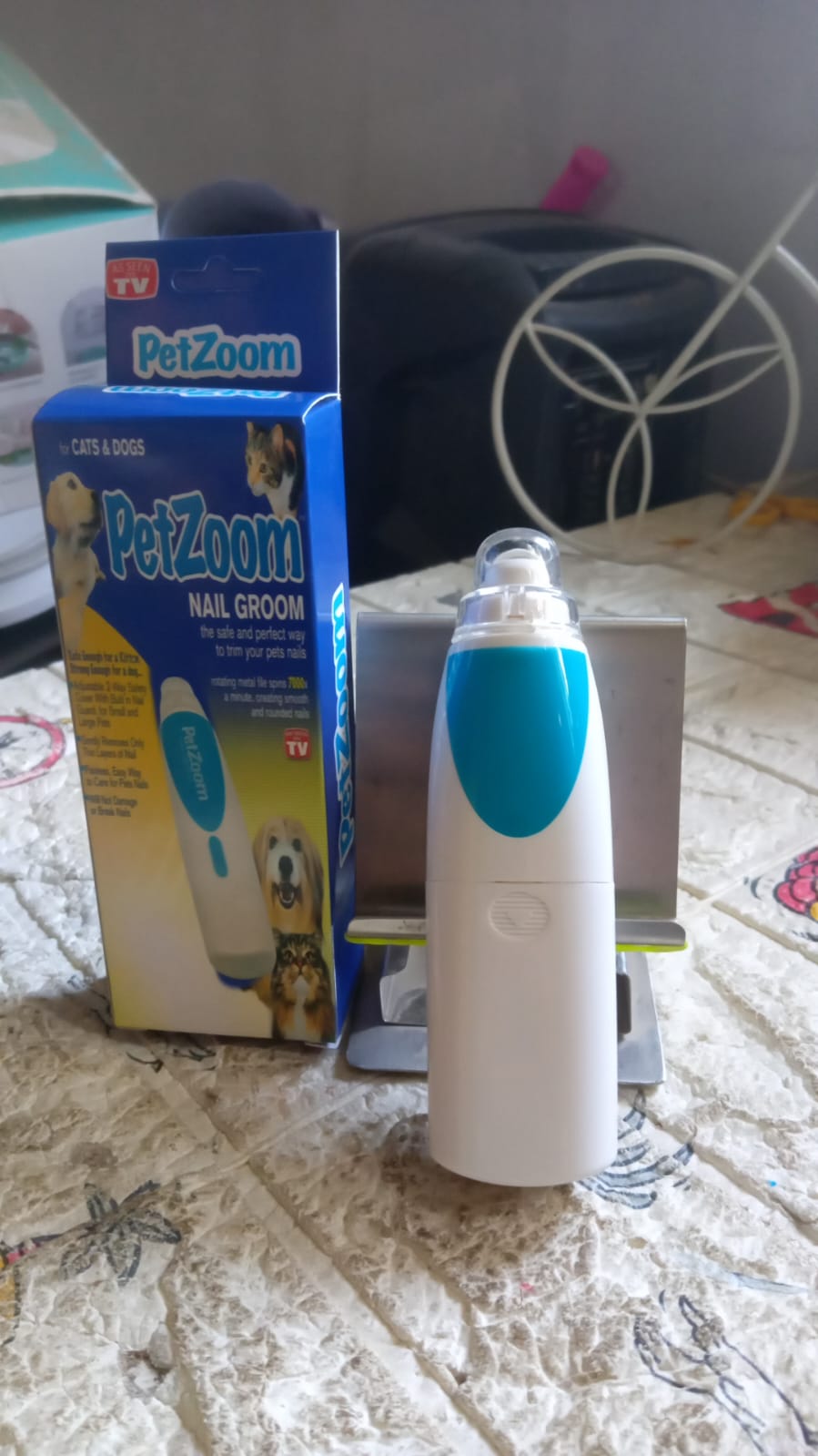 12708 Electric Pet Nail Paw Trimmer Clipper For Dogs And Cats Nail Grinding Trimmer Cordless For Dogs Cats (1 Pc Battery Not Included)