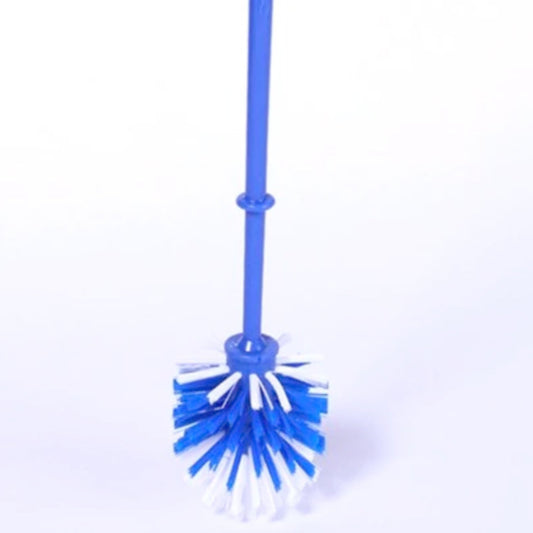 Wukusy plastic round toilet cleaner brush with handle, designed for home improvement cleaning in bathrooms.