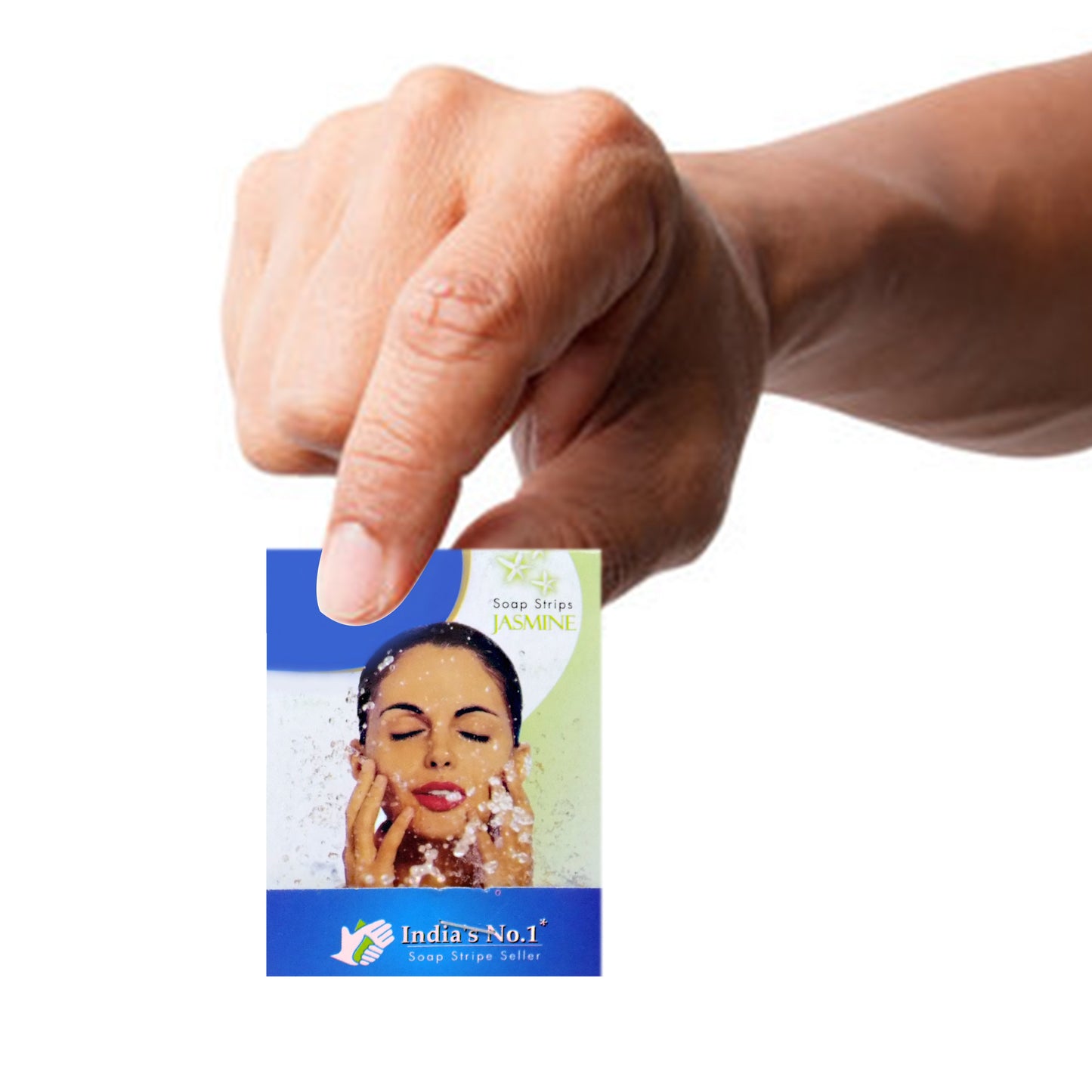 Wukusy Fresh Paper Soap Strips with jasmine fragrance for travel hand wash, 100-pack, compact and convenient for hand hygiene.