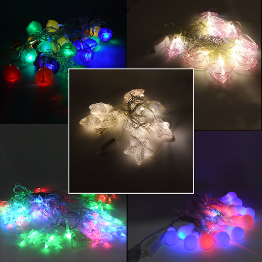 Home Decoration Diwali Wedding Led String Light Indoor And Outdoor Light Festival Decoration Led String Light Multi-color Light (1 Pc Mix Design)