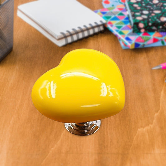 Wukusy heart-shaped cabinet door handle and drawer knob pull, versatile home improvement fixture with toilet press button design.