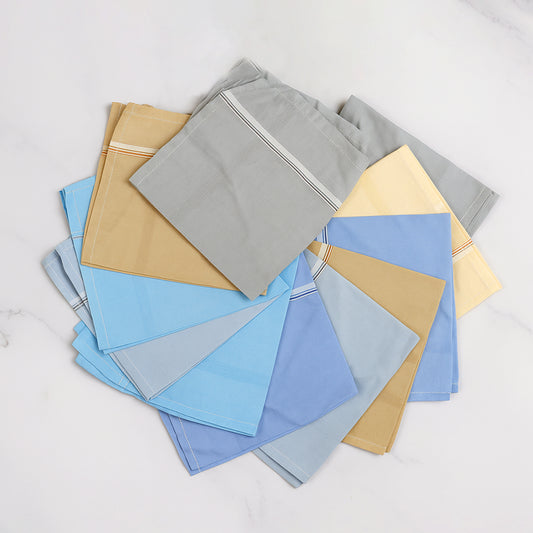 Premium Quality Soft Cotton Mens Handkerchief (40x40 Cm 1 Pc)