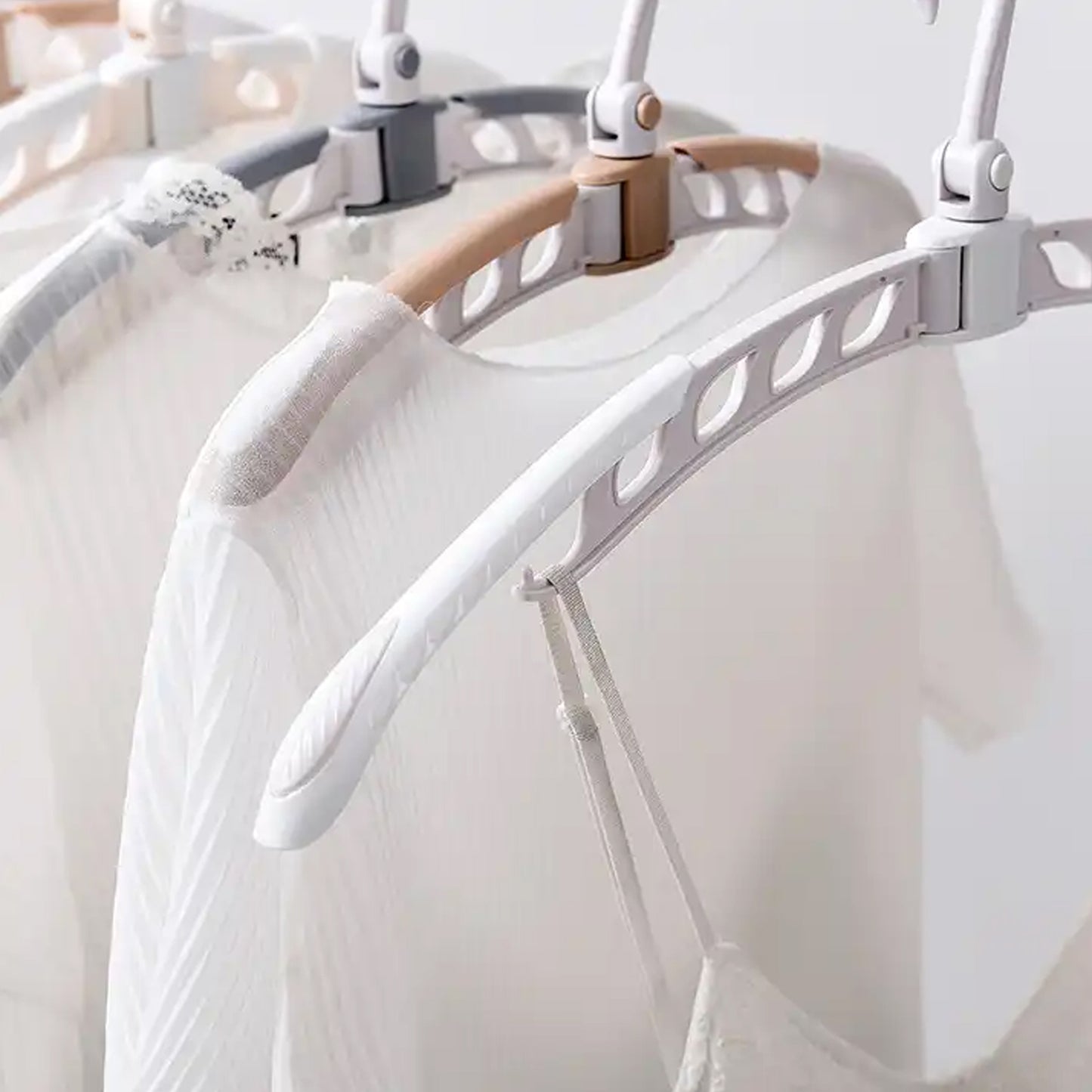0279 Portable Folding 360 Degree Rotating Clothes Hangers Travel Foldable Adjustable Accessories Foldable Clothes Hangers Drying Rack For Travel (1 Pc)
