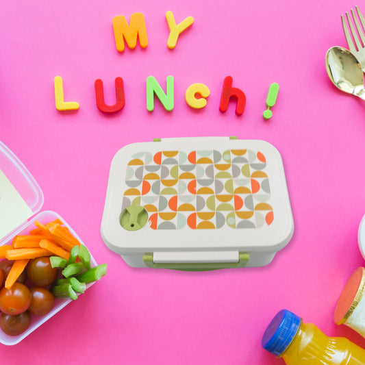 5855 Lunch Box 3 Compartment With Leak Proof Lunch Box 1 Spoon For School Office Use