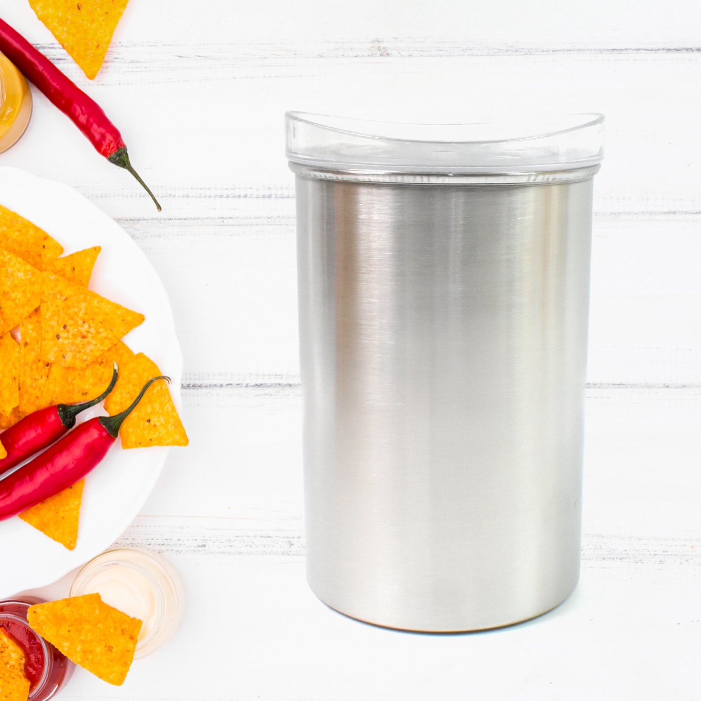 Multipurpose Stainless Steel Airtight Containers With See Through Lid (1 Pc 1000 Ml)