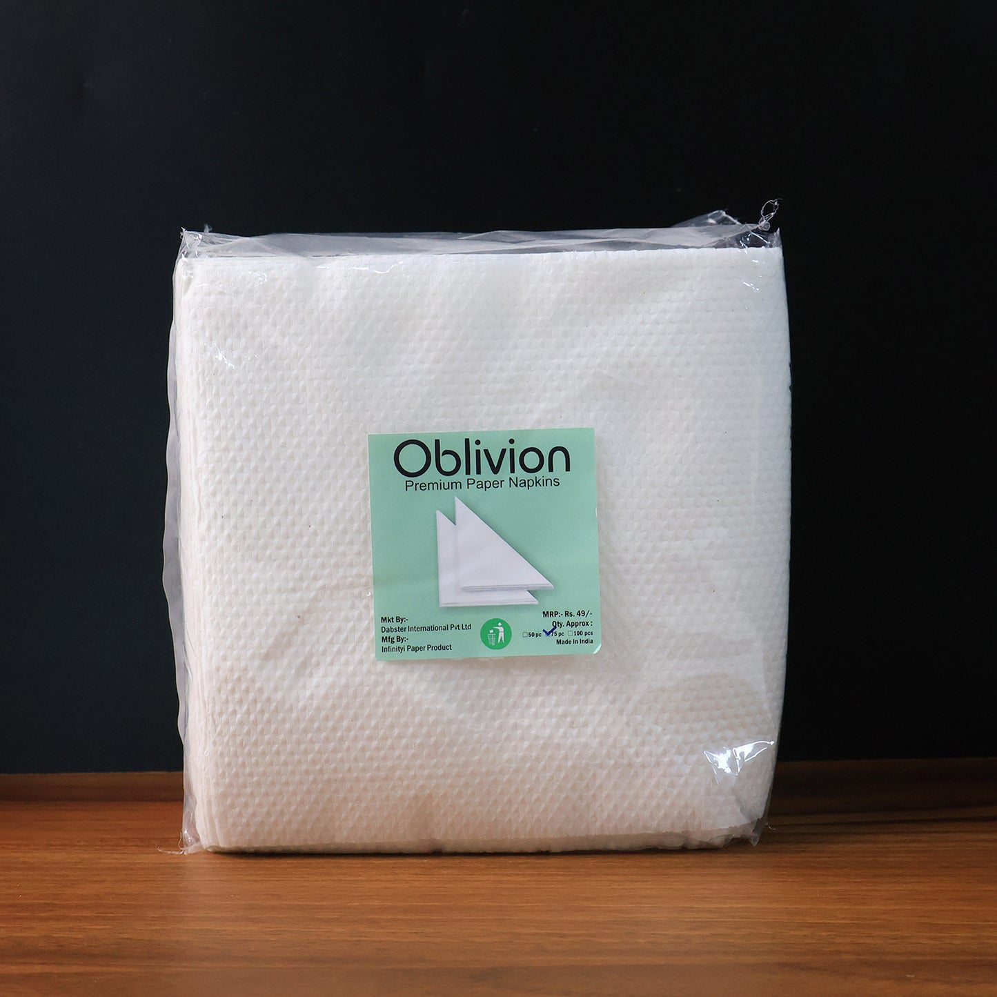 Wukusy soft absorbent disposable tissue napkins in a pack of 75 for home and kitchen use, ideal for cleaning and dining.