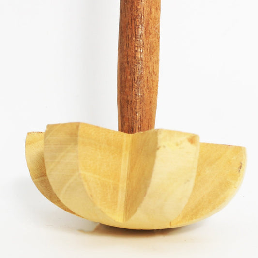 Wukusy wooden blender kitchen tool for all purposes, featuring a natural wood finish and ergonomic handle.