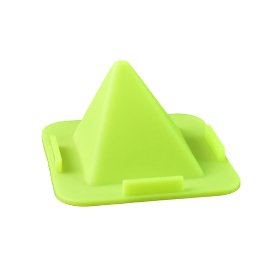 Wukusy Virgin Mobile accessories universal pyramid-shaped desktop phone stand on a table, portable and four-sided design.