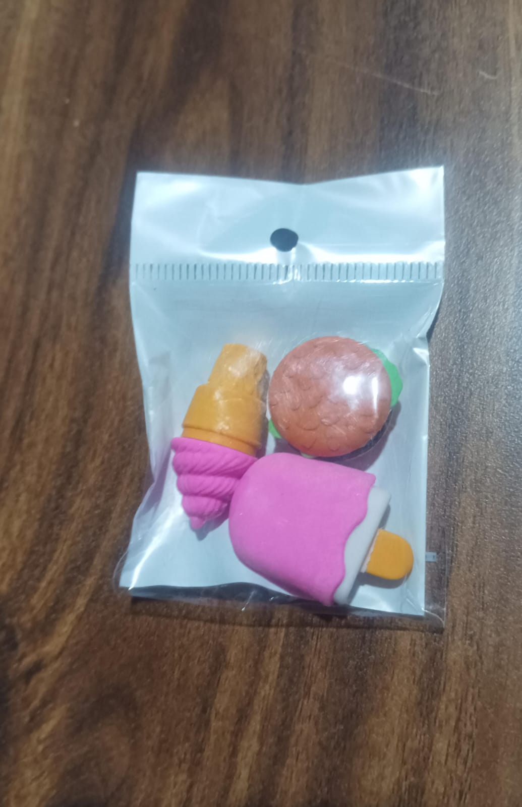 Mix Design Fancy Stylish Colorful Erasers (1 Set 3 Pc Set)