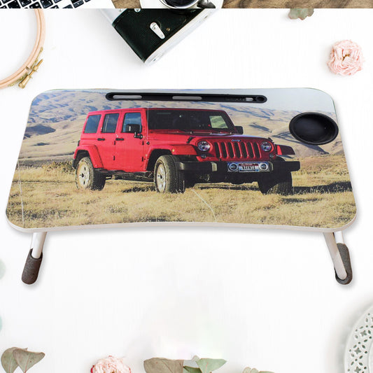 Multi-purpose Laptop Desk For Study And Reading With Foldable Cupholder Drawer (1 Pc Mix Catoon Design 5838 Cm)