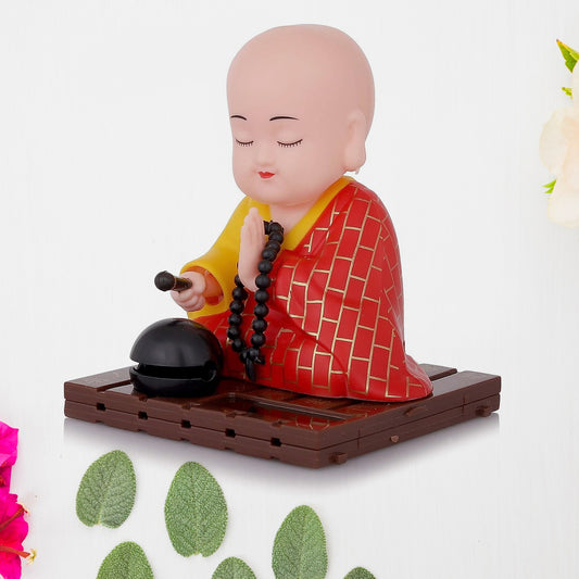 Solar Powered Sitting Buddha Statue Moving Head And Hand (1 Pc Big)